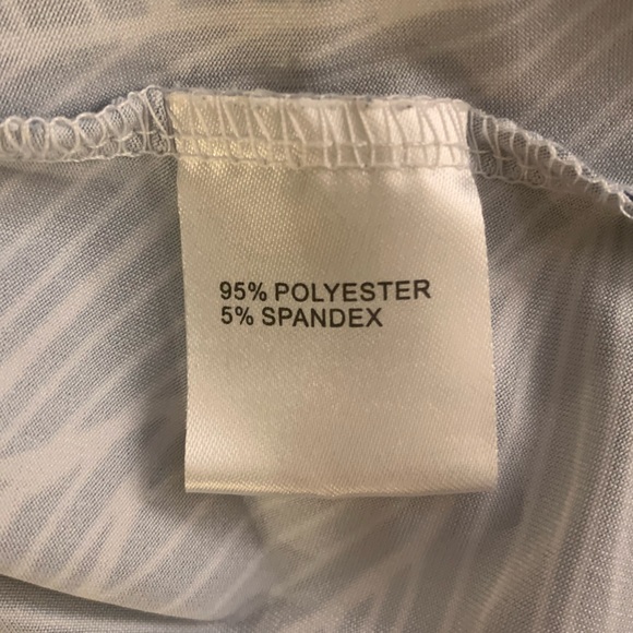 PattyBoutik three quarter sleeve wrap dress | S | blue white - Picture 4 of 5